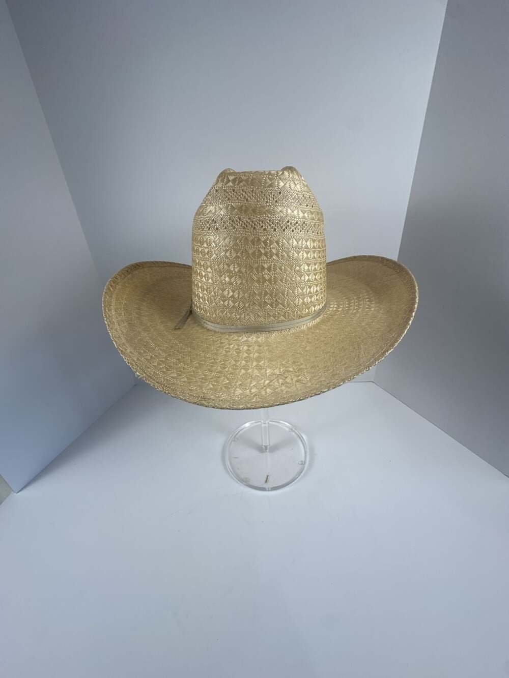American Hat Co Style 1804 Sisal Straw Cowboy Hat Size 7 3/8 Open Vent